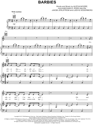 Barbies by Pink - Sheet Music