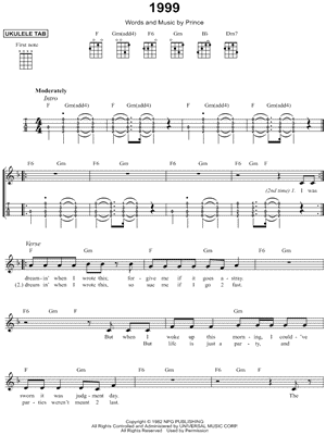 1999 by Prince - Sheet Music