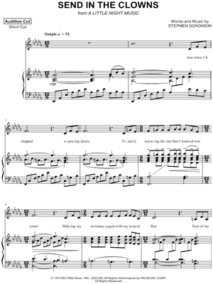 Send in the Clowns by Stephen Sondheim - Sheet Music