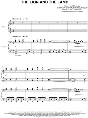 The Lion and the Lamb by Phillip Keveren - Sheet Music