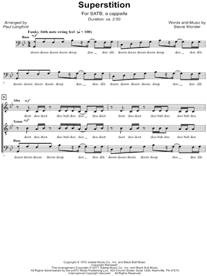 Superstition by Stevie Wonder - Sheet Music