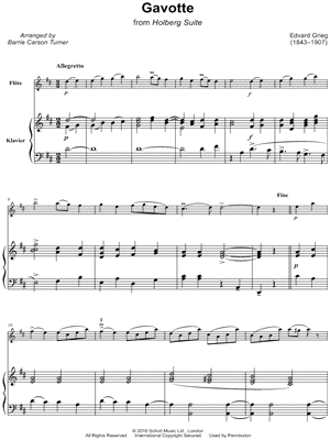 Gavotte by Edvard Grieg - Sheet Music