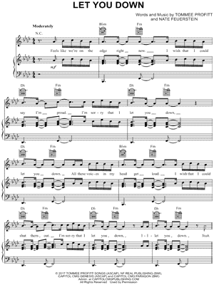 Let You Down by NF - Sheet Music