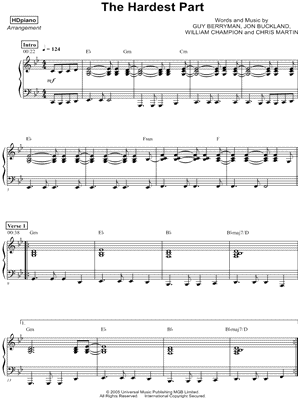 The Hardest Part by HDpiano - Sheet Music