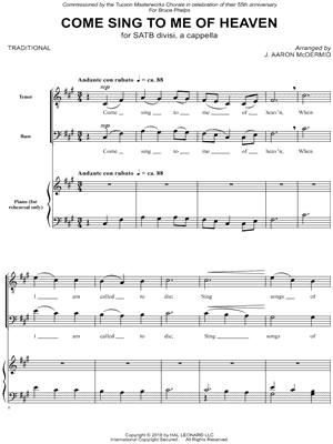 Come Sing To Me Of Heaven by Traditional - Sheet Music