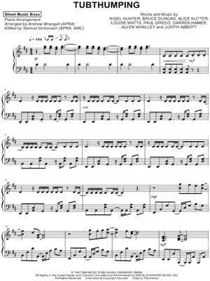Tubthumping by Sheet Music Boss - Sheet Music