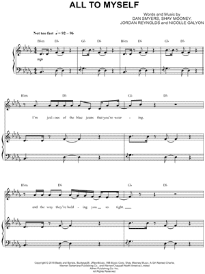 All to Myself by Dan + Shay - Sheet Music