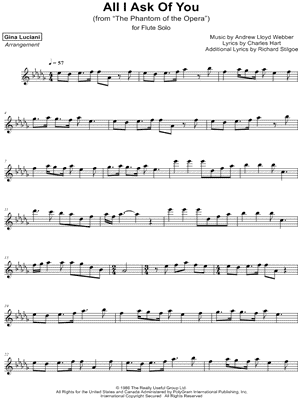 All I Ask of You (from The Phantom of the Opera) by Gina Luciani - Sheet Music