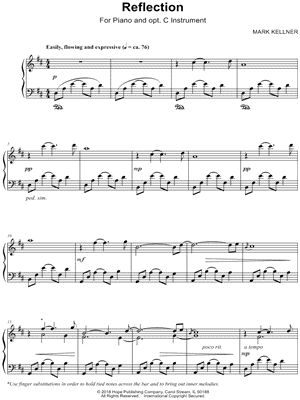 Reflection by Mark R. Kellner - Sheet Music