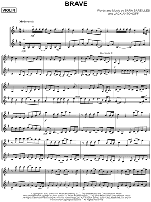 Brave - Violin Duet