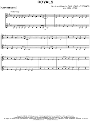 Royals by Lorde - Sheet Music