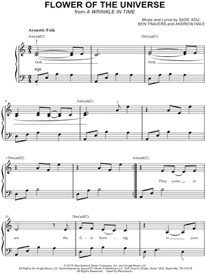 Flower of the Universe by Sade - Sheet Music