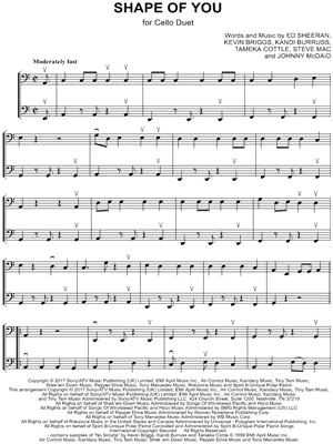 Shape of You - Cello Duet