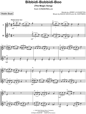 Bibbidi-Bobbidi-Boo (The Magic Song) - Violin Duet