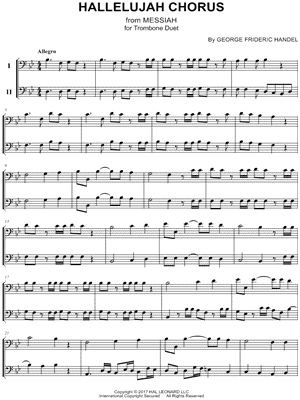 Hallelujah Chorus - Trombone Duet