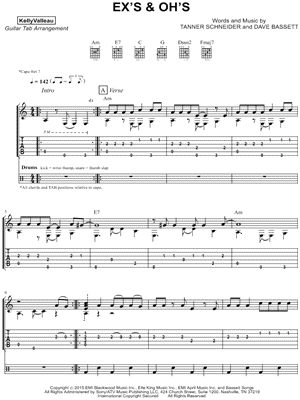 Ex's & Oh's by Kelly Valleau - Sheet Music