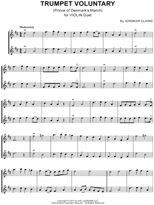 Trumpet Voluntary by Jeremiah Clarke - Sheet Music