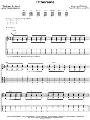 Otherside by Eddie van der Meer - Sheet Music