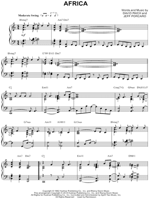 Africa by Toto - Sheet Music