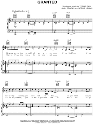 Granted by Josh Groban - Sheet Music