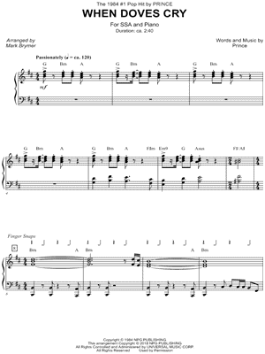 When Doves Cry by Prince - Sheet Music