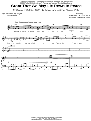 Grant That We May Lie Down in Peace