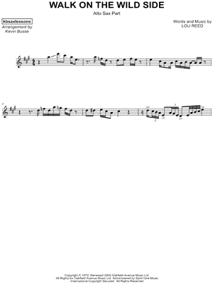 Walk on the Wild Side by Kevin Busse - Sheet Music