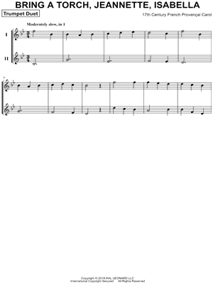 Bring a Torch, Jeannette, Isabella - Trumpet Duet