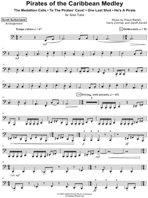 Pirates of the Caribbean Medley by Scott Sutherland - Sheet Music