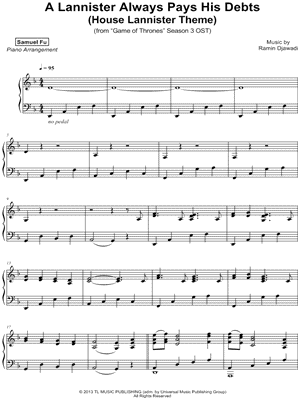 A Lannister Always Pays His Debts (House Lannister Theme)