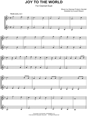 Joy to the World - Clarinet Duet