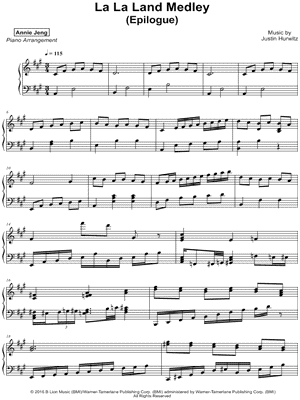 La La Land Medley by Annie Jeng - Sheet Music
