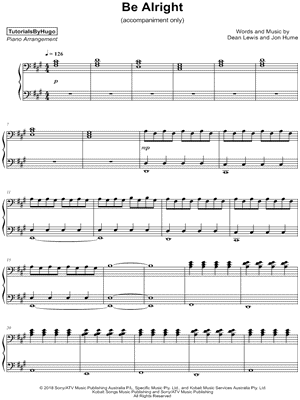 Be Alright [accompaniment only]