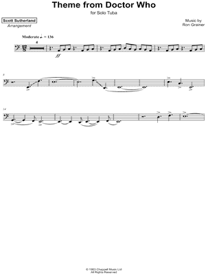 Theme from Doctor Who by Scott Sutherland - Sheet Music