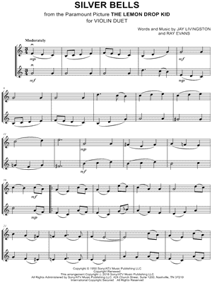 Silver Bells - Violin Duet