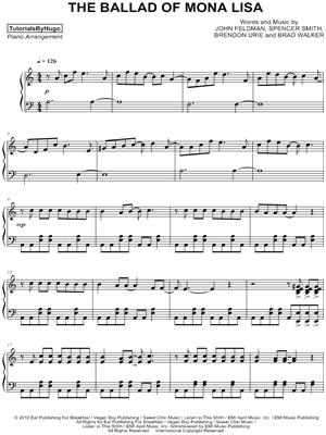 The Ballad of Mona Lisa by TutorialsByHugo - Sheet Music