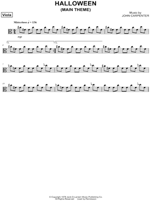 Halloween (Main Theme) - Viola