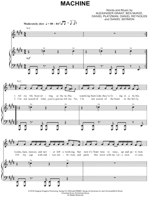 Machine by Imagine Dragons - Sheet Music
