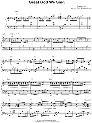 Great God We Sing by Eric Schrotenboer - Sheet Music