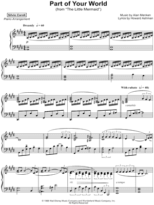 Part of Your World by Silvio Caroli - Sheet Music