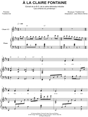 A La Claire Fontaine