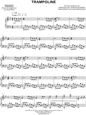 Trampoline by Pianobin - Sheet Music