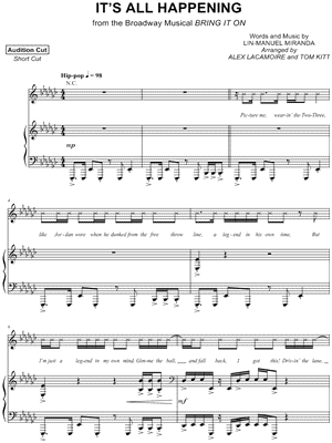 It's All Happening from Bring It On: The Musical - Sheet Music