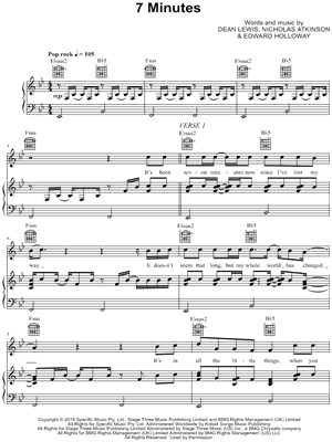 7 Minutes by Dean Lewis - Sheet Music