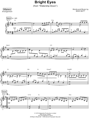 Bright Eyes [accompaniment only]