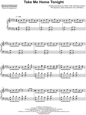 Take Me Home Tonight by Richard Kittelstad - Ricky Keys - Sheet Music