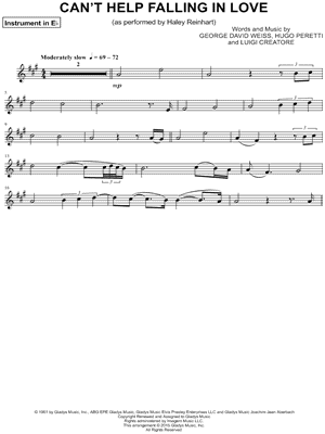 Can't Help Falling in Love - Eb Instrument