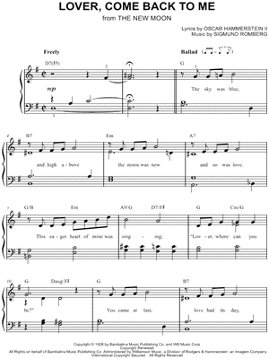 Lover, Come Back to Me