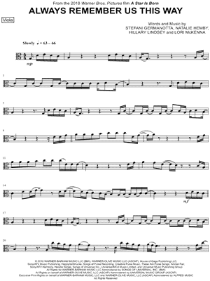 Always Remember Us This Way - Viola