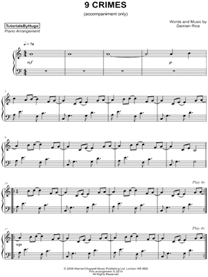 9 Crimes [accompaniment only]